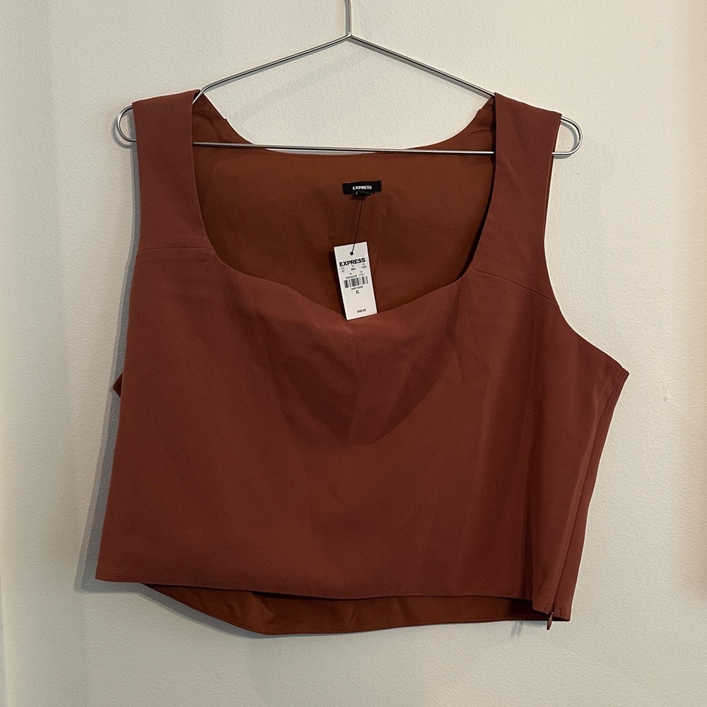Express Women's Tan Crop Top